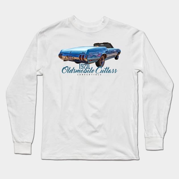 1970 Oldsmobile Cutlass Convertible Long Sleeve T-Shirt by Gestalt Imagery